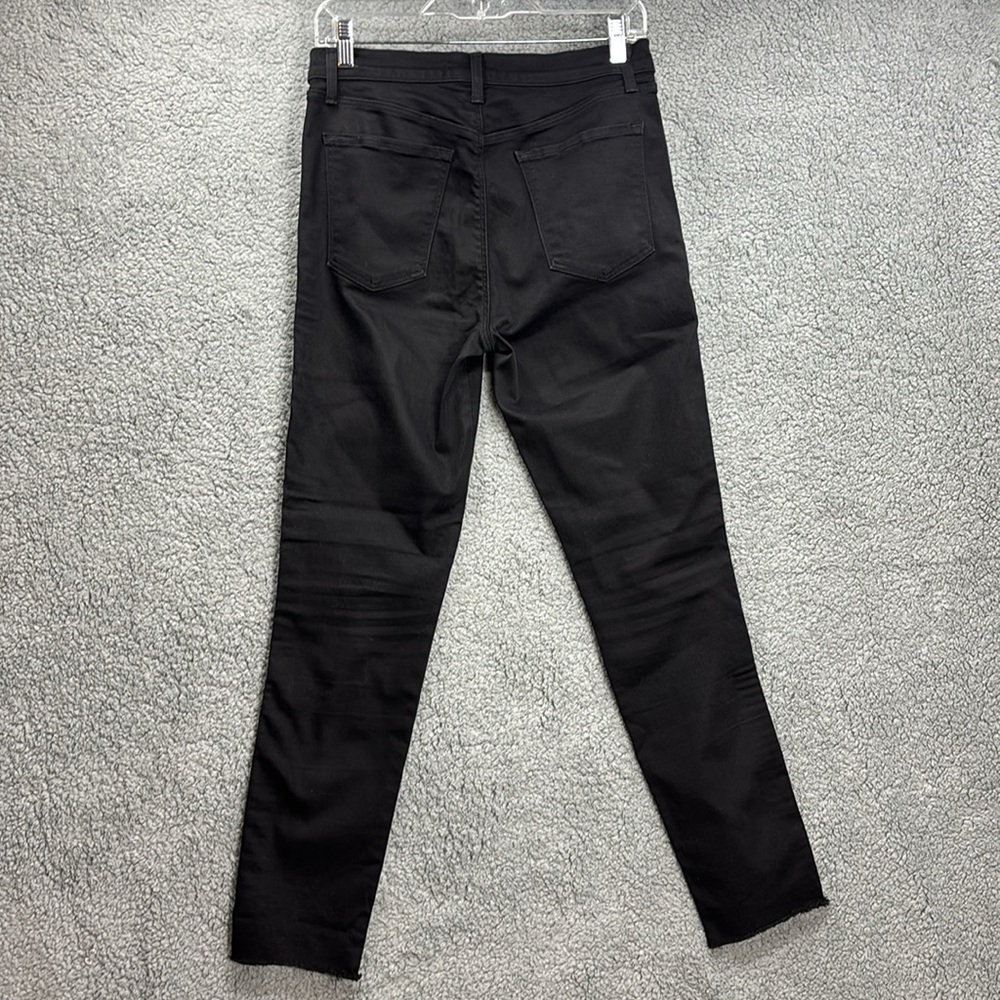 💚👖J Brand Maria Highway Black Size 29 Stretch Cotton Blend Raw Hem - Picture 7 of 11